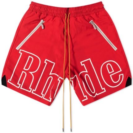 rhude-shorts-red